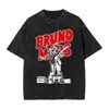 Camiseta Vintage Lavada Unisex Artista de Música Pop Bruno Transfronterizo 230GB Belleza de Marte Asombro