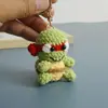 Colgante de Tortuga Ninja Tejido a Mano de Dibujos Animados de Anime, Llavero de Animal de Ganchillo de Hilo, Encanto de Bolso de Tortuga Hecho a Mano
