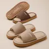 Pantuflas de Lino Transpirables y Absorbentes de Sudor para Mujer, Verano Hogar Interior Silenciosas Antideslizantes Estilo Nuevo Pantuflas de Algodón y Lino para Cuatro Estaciones para Hombre