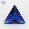 Huagang Gem Triângulo Ângulo Reto Vidro Azul Royal Pedra Nua Cor Safira Sintética Anéis Inferiores Pontiagudos