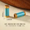 Joias Personalizadas Prata S925 Banhada a Ouro Esmalte Contas Cilindro Contas Espaçadoras Pulseira DIY Feita à Mão Colar Materiais para Joias Acessórios