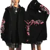 Moletom com Capuz e Zíper Solto Estampado Harajuku de Estilo K-Pop Transfronteiriço de Stray Kids Suporte Kpop Atacado