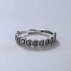 Anillo retro de flor rica de por vida para mujer de plata esterlina s925 dinero mucha personalidad simple anillo abierto para dedo dinero de cobre para hombre
