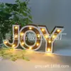 Talha Oca de Talisca de Madeira Letra Branca Feriado de Natal Luz LED Decoração de Casa Artesanato Presente Ornamento