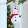 Pingente de boneco de pelúcia mais vendido transfronteiriço, boneco de neve vermelho e branco para decoração de árvore de Natal, ornamento de mesa, decoração para pendurar em miniatura