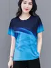 Camiseta de Manga Corta para Mujer Verano Nueva Secado Rápido Transpirable Casual Ropa de Bádminton Ropa para Correr Camiseta de Media Manga Top Deportivo