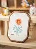 Bolsa de material para bordado DIY, aula de pastor de ovelhas, bordado DIY, ventilador redondo manual, material, flores, pegar, passatempo caseiro, iniciantes