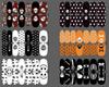 Calcomanías para Uñas Calcomanías para Uñas Luminosas Halloween Calavera Graffiti Juego de 12