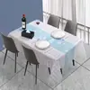 Mantel a Cuadros Estilo Nórdico Minimalista de Moda Impermeable y Fácil de Limpiar Cubierta de Mesa de Peva Tapete de Mesa a Prueba de Aceite Mantel