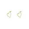 Aretes de Temperamento Sencillo Aguja de Plata Estilo Metálico Amor Costura Temperamento de Mujer Celebridad de Internet Dos Usos Moda Estilo Frío
