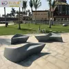 Banco de Hormigón GRC para Exteriores Imitación Piedra, Banco Sencillo de Cemento, Silla Pública de Ocio en Zona Escénica de Parque