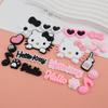 Kk Gato Deitado Gravata Borboleta Gato Cola Macia Acessórios para Joias DIY Fivela de Sapato com Furo Capa de Celular Patch Decorativo para Copo D'água