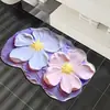 Alfombra de Barro de Diatomeas con Expansión Visual 3D Alfombra de Pintura al Óleo Flor Alfombra de Baño Alfombra de Puerta de Entrada Alfombra para Pies de Inodoro