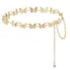 Accesorios de Cadena de Cintura de Mariposa de Metal Retro para Mujer, Cinturón de Cadena Plateada, Decoración Versátil para Faldas, Camisas y Pantalones