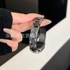 Piezas Metálicas Curvas de Diamante de Tres Hojas con Goteo de Pegamento Correa para Reloj Inteligente Xiaomi Mi Band 8/9 Pulsera