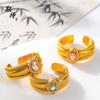 Anillo Sifeng de estilo antiguo medio con incrustaciones de diamantes y alambre trefilado, estilo chino, edición amplia, elegante, para mujer.