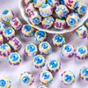 2026 Nuevo Modelo 18mm Cuentas Creativas Pintadas a Mano con Gota de Aceite Pulsera DIY Colgante de Coche Cadena de Teléfono Cuentas Sueltas Venta al por Mayor
