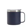 Taza de 12 oz transfronteriza interior y exterior acero inoxidable 304 doble aislamiento al vacío taza con asa americana taza de oficina