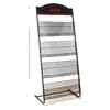 Suporte para Revistas, Suporte para Material Promocional, Expositores de Ferro de Chão, Estante para Armazenamento de Livros e Jornais, Organizador de Páginas Únicas e Coloridas, Suporte para Jornais e Revistas