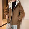 Chaqueta de algodón para jóvenes, abrigo de algodón de invierno, chaqueta gruesa de doble cara con capucha