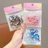 Elásticos de Cabelo Infantis com Laços, Borrachinhas, Anéis de Polegar com Pérolas, Cordas Trançadas Doces e Descoladas para Cabelo de Meninas, Elásticos de Cabelo Fofos para Bebês