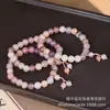 Pulseira de Jade Dourado de Xinjiang com Pedras Violetas Múltiplas para Homens e Mulheres, Pulseira de Jade com Contas Redondas, Joia de Contas da Moda, Em Estoque para Transmissão ao Vivo