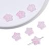 Contas de vidro colorido com laço de estrela de cinco pontas, contas soltas, feitas à mão, faça você mesmo, pulseira de contas de gelatina tridimensional, acessórios de joalheria