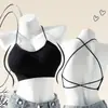 Sutiã Push-Up Estilo Coreano com Grande Realce para Seios Grandes, Design com Costas Cruzadas, Sutiã Tomara-que-caia Acolchoado, Camisola Decotada nas Costas, Top Tubo Básico Feminino