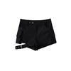 Cintura alta verano nicho dulce fresco chica sexy dos botones pantalones cortos de trabajo para mujer bolsillo tridimensional leggins individuales pantalones cortos ajustados moda
