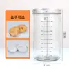 Tanque de fermentación de vidrio transparente con escala, tanque sellado con tapa, tanque de almacenamiento de granos de cocina, empaque de grado alimenticio, frasco tipo Mason