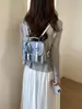 Mochila de Mezclilla Estilo Universitario de Diseño de Nicho para Mujer 2026 Nueva Moda Versátil Multiusos Bolso de Hombro Cruzado