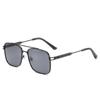 2174 gafas de sol de metal degradado al atardecer caja de metal doble barra gafas de sol hombres y mujeres gafas Amazon al por mayor protección UV