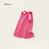 Ropa Infantil Jella Vestido de Tirantes para Niñas Verano 2025 Bebé Rojo Rosa Estilo Coreano Vestido Falda de Playa para Niños Pequeños y Medianos