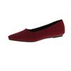 Zapatos Cómodos de Suela Plana para Mujer 2025 Nuevos de Primavera Zapatos Franceses de Punta Cuadrada y Escotados para Usar con Faldas y Zapatos de Una Sola Pierna