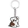 Llavero con forma de perro de dibujos animados, accesorio de PVC de goma suave para llave de coche, colgante, venta al por mayor, accesorios creativos para bolsos, llavero.