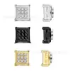 Brincos Magnéticos Unissex para Homens e Mulheres, Sem Perfuração, Conjunto de 9 Tarraxas de Orelha com Diamante, Exquisitos com Incrustações de Diamante