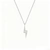 Collar de Diamantes Relámpago de Plata de Ley S925 Chapado en Oro de 14K para Mujer, Lujo Ligero de Alta Gama, Versátil, Personalizado, Cadena de Clavícula Superpuesta