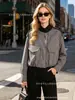 Para Comercio Exterior Transfronterizo al por Mayor 2026 Nueva Moda Femenina Europea y Americana Chaqueta Bomber Retro Moderna de Cuadros