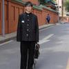 Uniforme jk universitário de sangue quente estilo universitário outono terno de alto nível rufião bonito terno túnica chinesa casaco dk terno de classe masculino