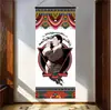 Tela Colgante Decoración de Casa de Huéspedes de Xizang Pintura de Tela Colgante de Pared de Fondo para Sala de Estar de Xizang Estilo Étnico Tapiz con Borlas para Sala de Té Tapiz Tapiz