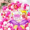 Set de Globos de Cumpleaños Más Vendido Transfronterizo Decoración para Fiesta Temática Miércoles Juguete de Dibujos Animados para Niños