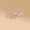 Pendientes de Plata de Ley S925 Nalan Estilo Coreano Moda Corona de Diamantes Pendientes Cortos Elegantes Lindos Joyería para Orejas E5277