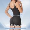 Corset de peça única plus size transfronteiriço com malha antiderrapante europeia e americana, peça de corpo em plástico, fecho de quatro fileiras, peça de corpo em plástico com abertura, feminino