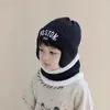 Touca de Lã Tricotada para Proteção Auricular Infantil, Estilo Coreano Outono e Inverno, Aconchegante e Quente, à Prova de Vento, Gorro de Lã Versátil para Bebês Meninos e Meninas