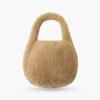 Bolsa de bolinho de inverno imitação de pele de vison pelúcia bolsa feminina plissada bolsa de ombro elegante estilo coreano bolsa de concha