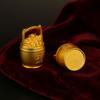 Cubo Dorado de la Riqueza para Atraer Riqueza y Prosperidad, un Cubo de Fortuna Pequeño para Oficina