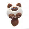 Colgante de Muñeca Gato con Cola de Dibujos Animados Personalizado Accesorios de Broche de Juguete de Peluche para Ropa Accesorios de Tela Rellenos de Algodón Colgante
