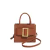 Bolsa Pequena Quadrada de Grande Capacidade Transfronteiriça para Mulheres 2026 Nova Moda Estilo Coreano Bolsa Transversal Cor Sólida Bolsa de Ombro de Alta Qualidade