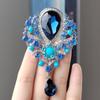 Broche Pingente Gota de Água de Cristal Temperamento Exagerado Europeu e Americano Strass Corsage Pin Retrô Acessórios de Vestuário Acessórios Mulheres