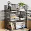 Prateleira de armazenamento por assunto, organizador de livros para mesa de estudante, estante de mesa, suporte de livros de vários níveis, tamanho A4